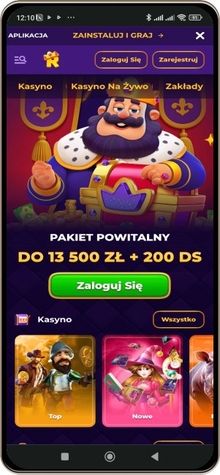 Kasyno Royalgame na ekranie telefonu kom&oacute;rkowego