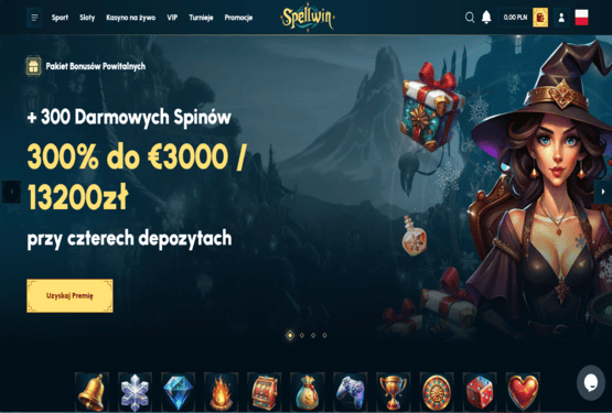 Strona gł&oacute;wna kasyna SpellWin