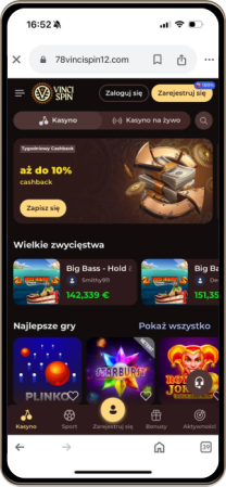 Vincispin Kasyno na telefonie kom&oacute;rkowym