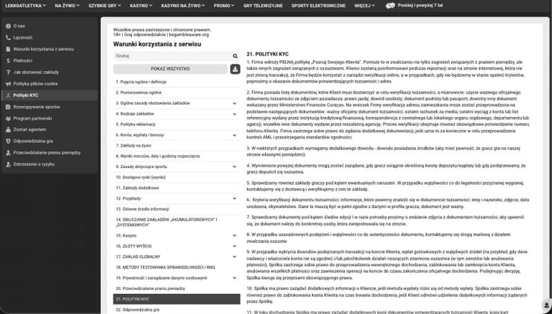 Przykład polityki &bdquo;poznaj swojego klienta&rdquo;