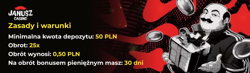 Zasady i warunki bonusu Janusz Casino