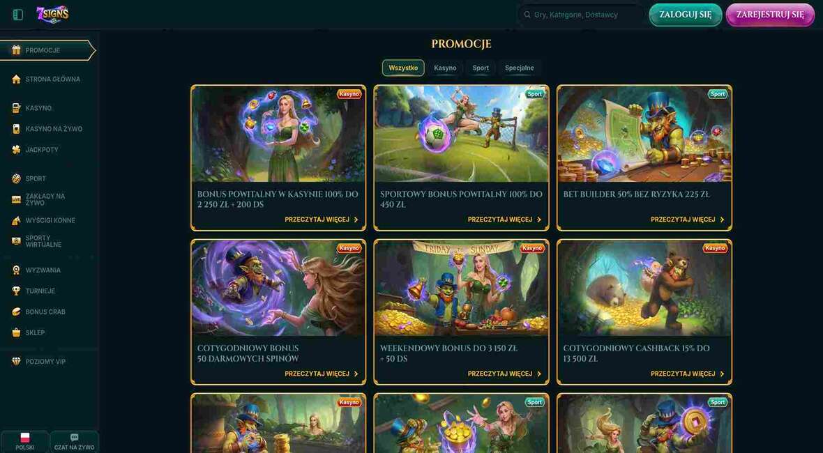 7signs kasyno bonusy