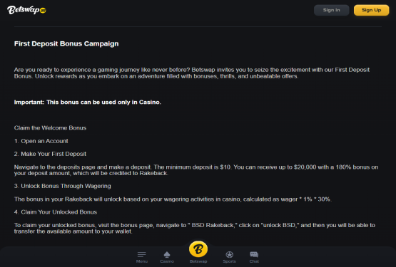 Przegląd bonus&oacute;w w kasynie Betswap