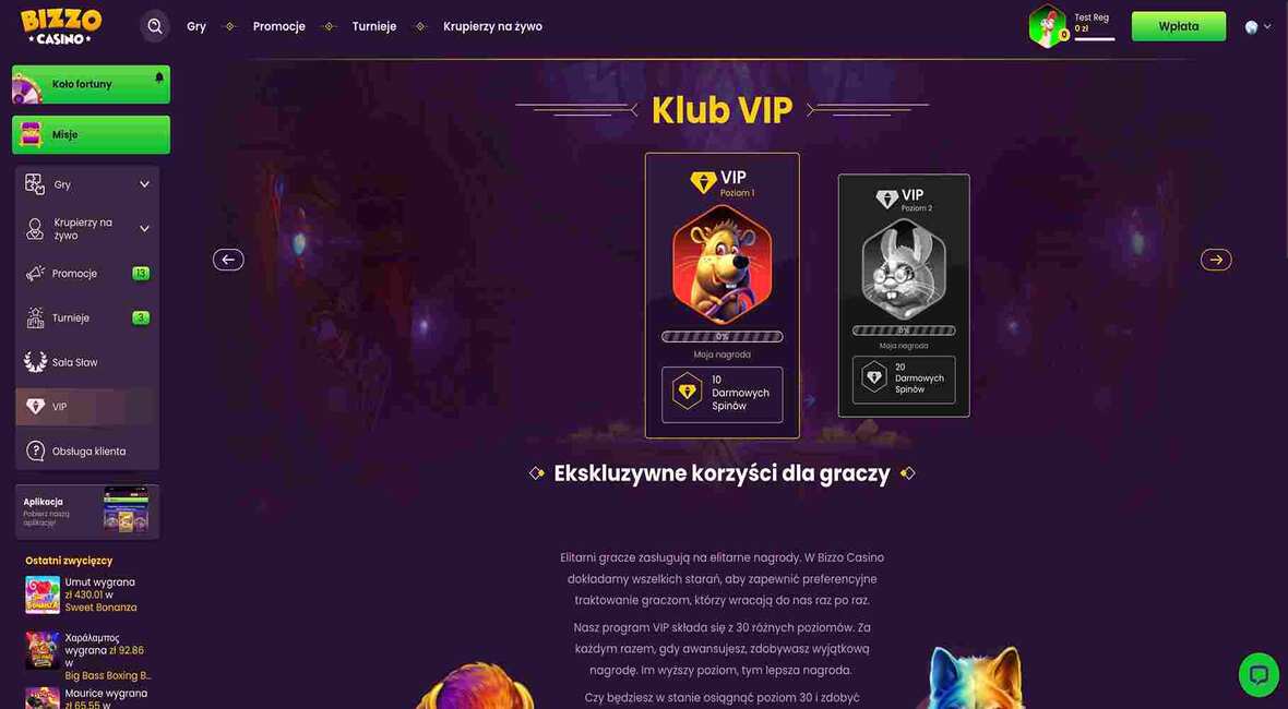 Bizzo kasyno VIP