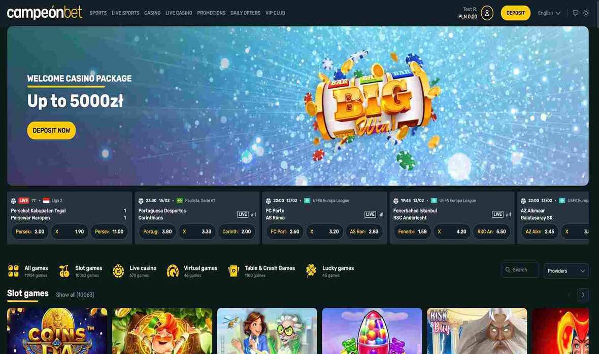 Strona gł&oacute;wna kasyna CampeonBet