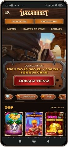 DazardBet kasyno wersja mobilna