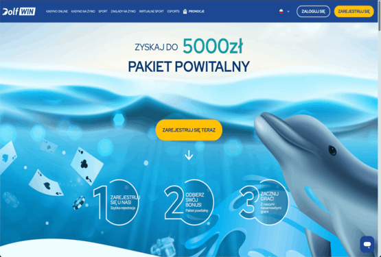 Strona gł&oacute;wna kasyna Dolfwin