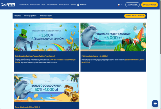 Dolfwin kasyno bonusy