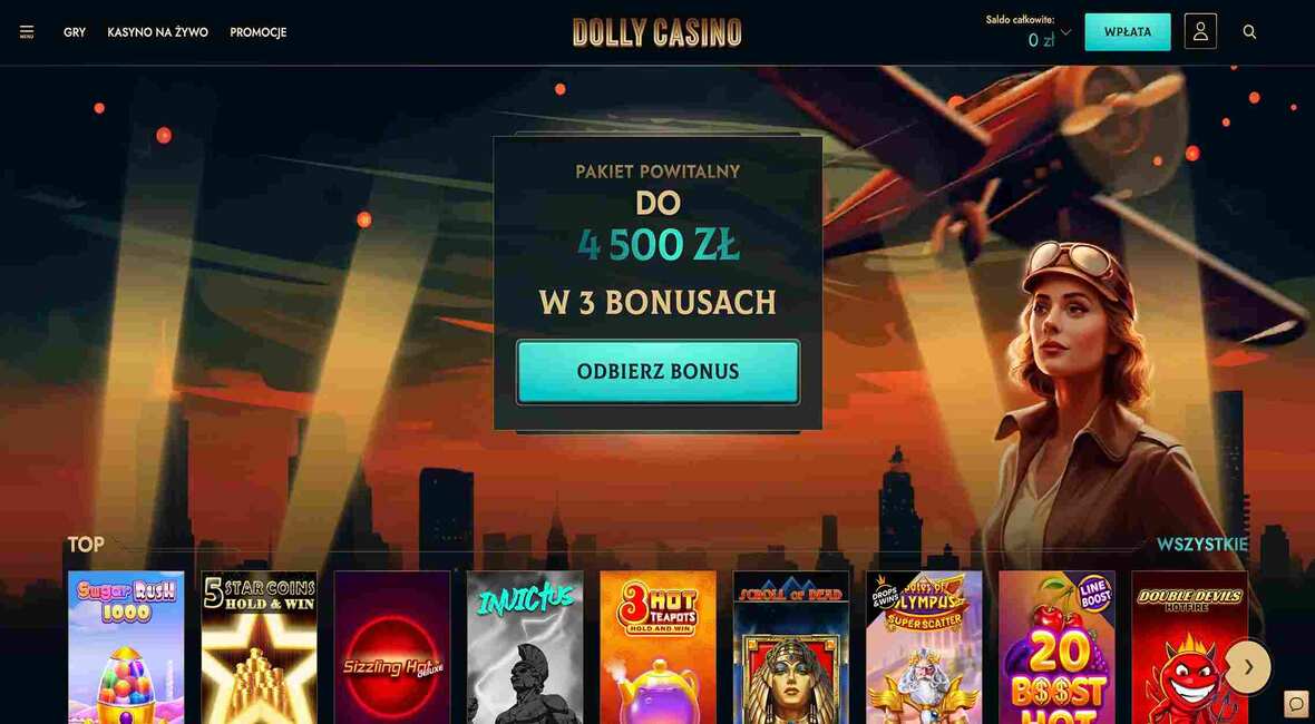 Strona gł&oacute;wna kasyna Dolly