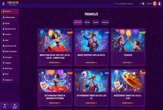 DuoSpin kasyno bonusy