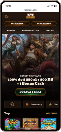 FatPirate Casino na telefonie kom&oacute;rkowym
