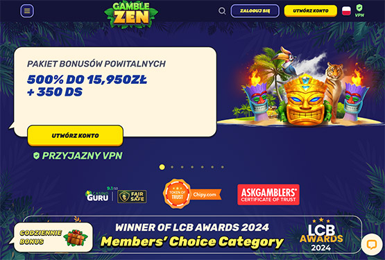 Strona gł&oacute;wna kasyna Gamblezen