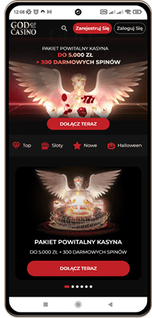 God of Casino wersja mobilna