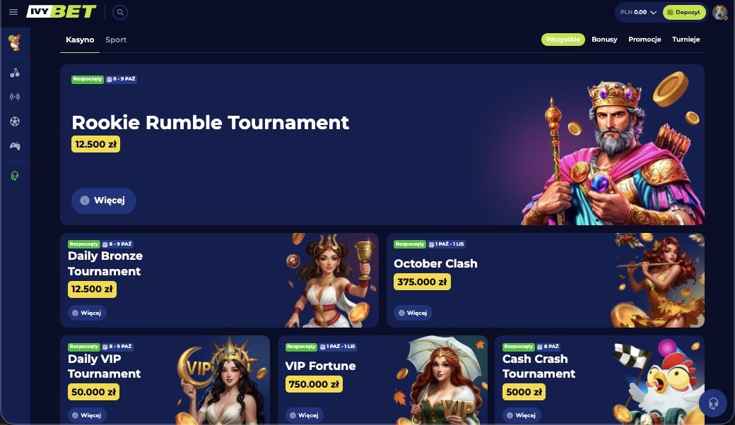 Ivybet kasyno bonusy