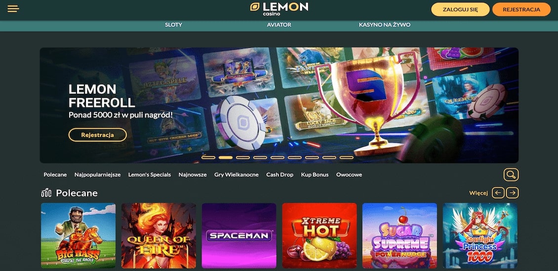 Strona gł&oacute;wna Lemon Casino