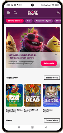 Lucky Fruits kasyno wersja mobilna