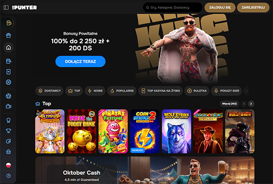 Strona gł&oacute;wna kasyna MrPunter