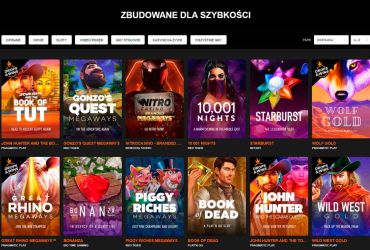 Kasyno NItro - lista automat&oacute;w do gry