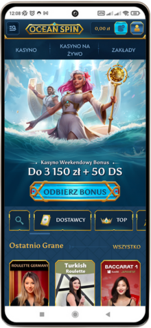Oceanspin kasyno wersja mobilna