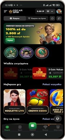 Oscarspin kasyno wersja mobilna