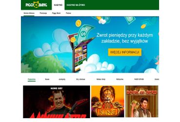 Kasyno Piggy Bang - strona gł&oacute;wna