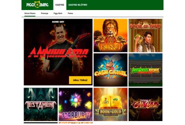 Kasyno Piggy Bang - lista automat&oacute;w