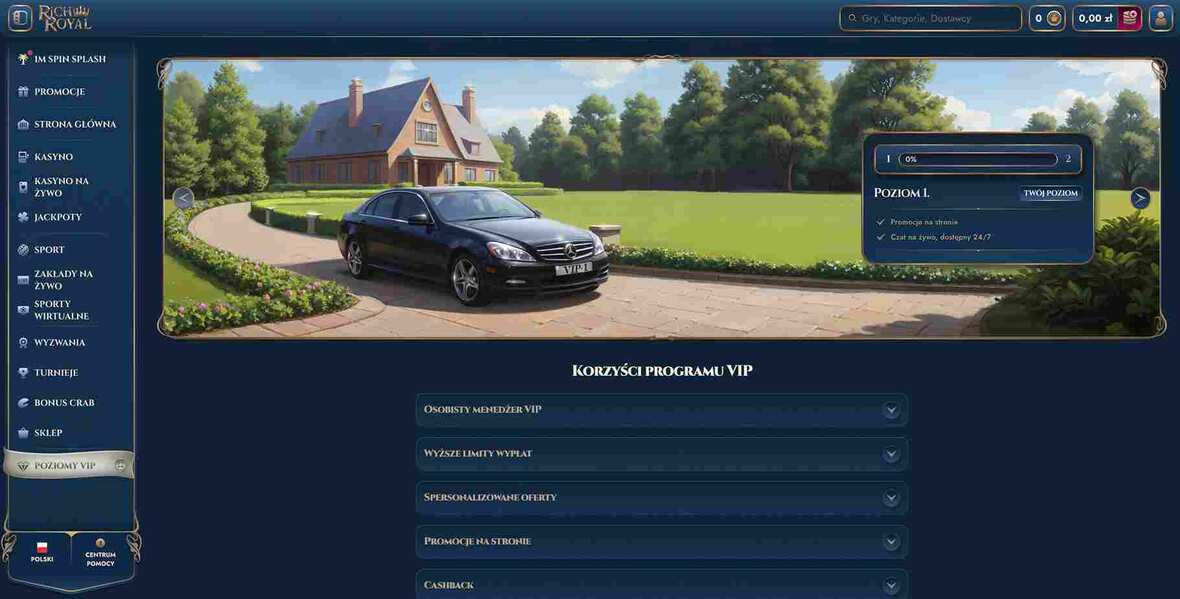 Rich Royal kasyno VIP