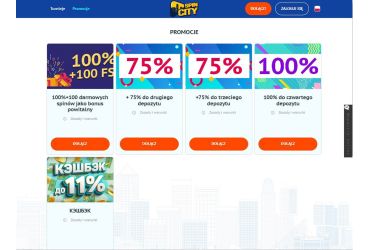 Spin City kasyno - lista promocje