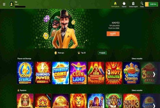 Strona gł&oacute;wna kasyna Spin Million