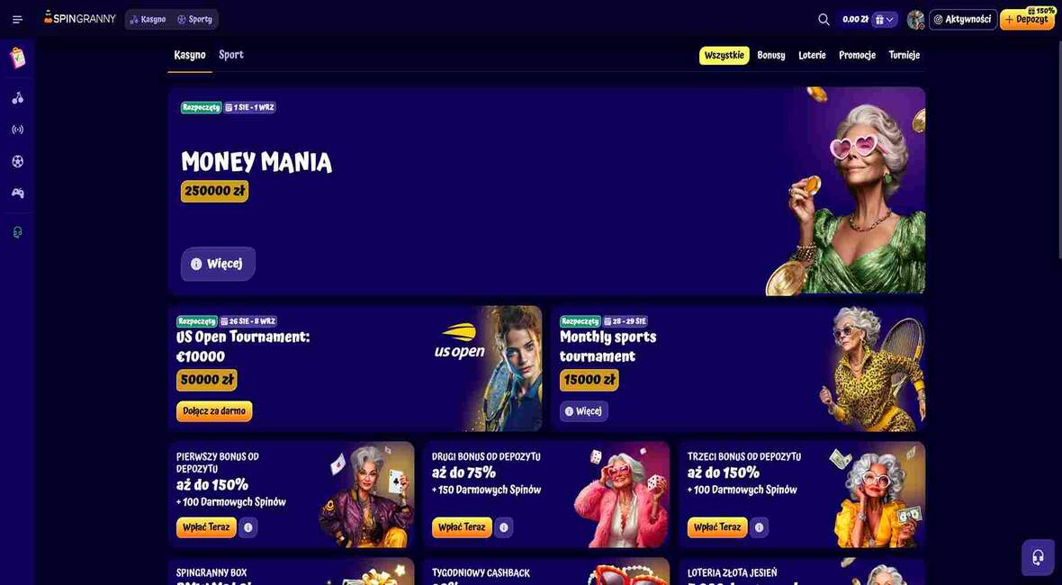 Spingranny kasyno bonusy