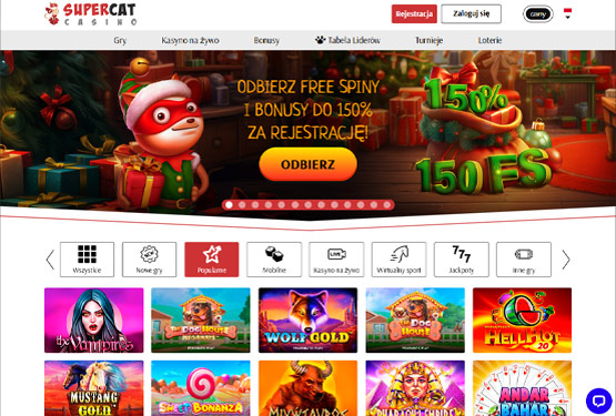 Strona gł&oacute;wna SuperCat Casino