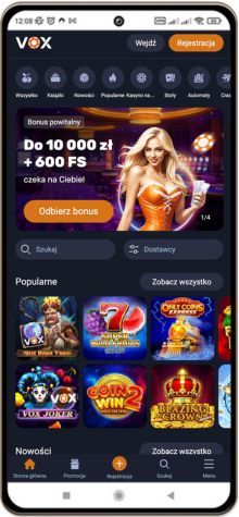Voxcasino na telefonie kom&oacute;rkowym