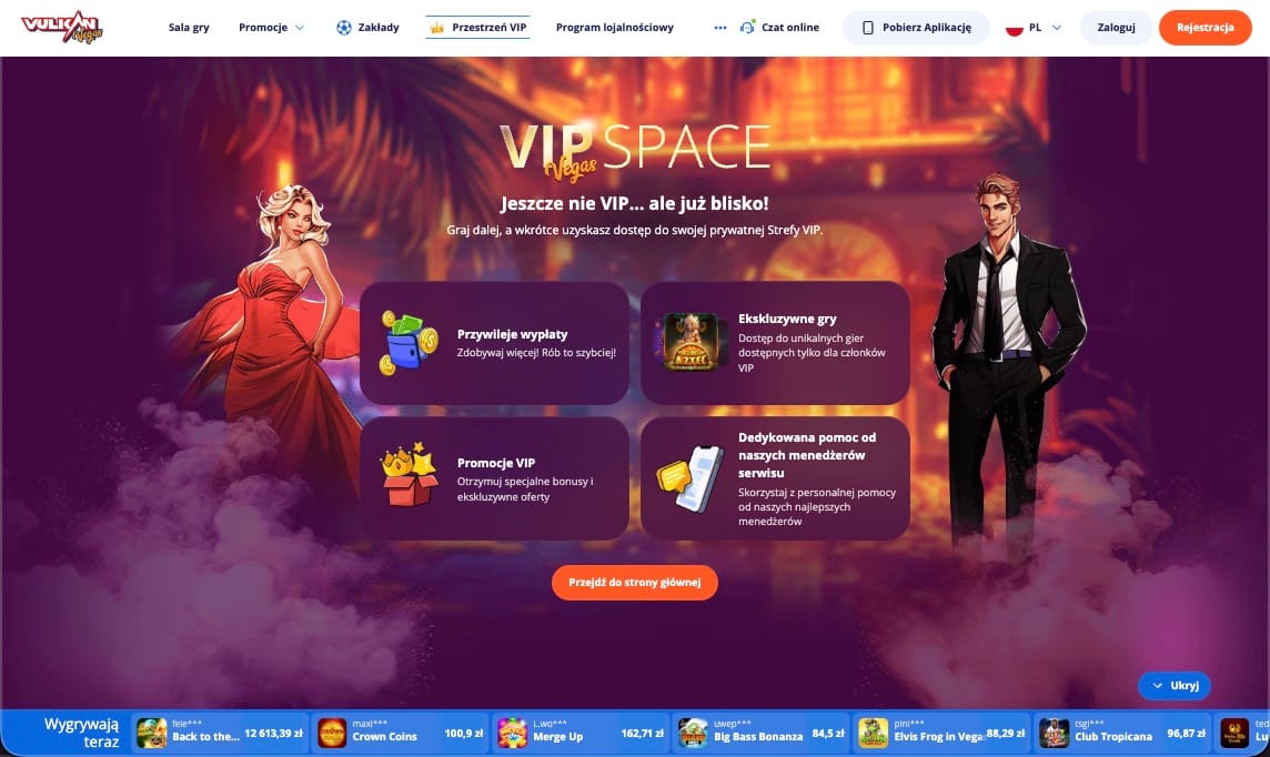 Vulkan Vegas kasyno VIP