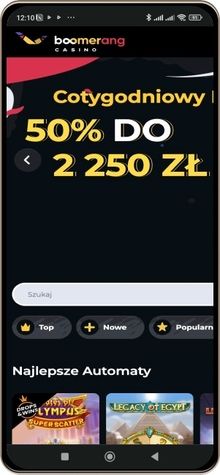 Boomerang kasyno wersja mobilna