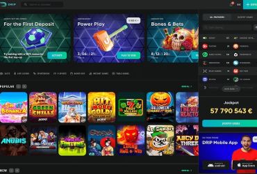 Drip Casino menu gł&oacute;wne