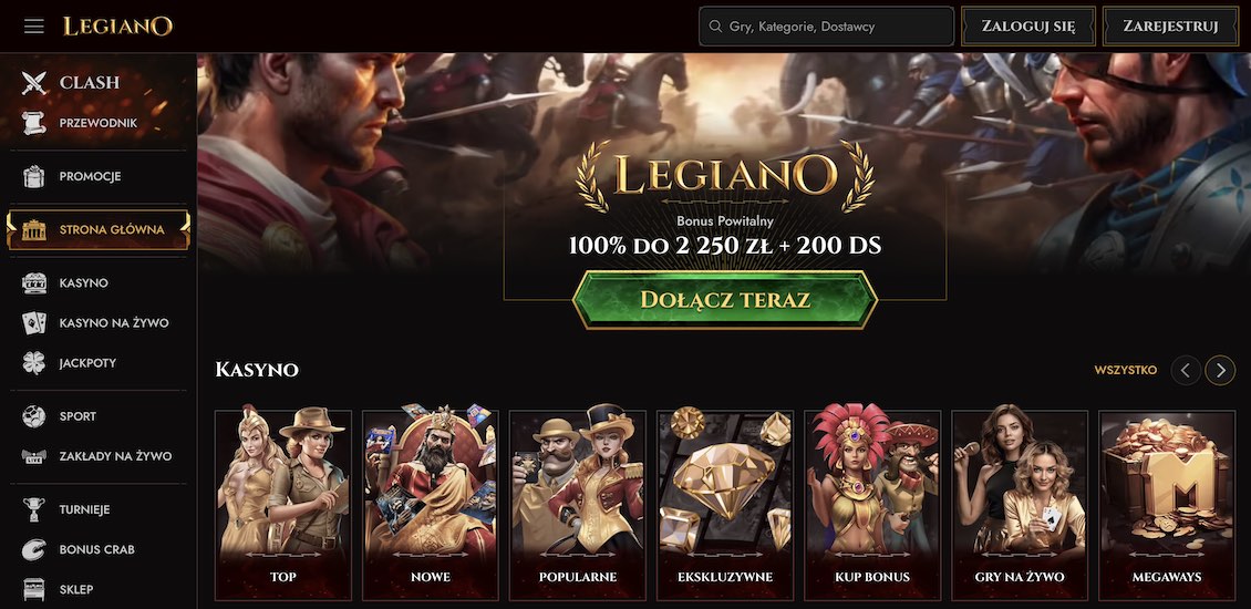 Strona gł&oacute;wna Legiano Kasyno