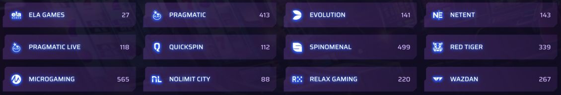 Lista dostawc&oacute;w w kasynie Robycasino