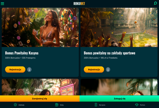 Rokubet kasyno bonusy