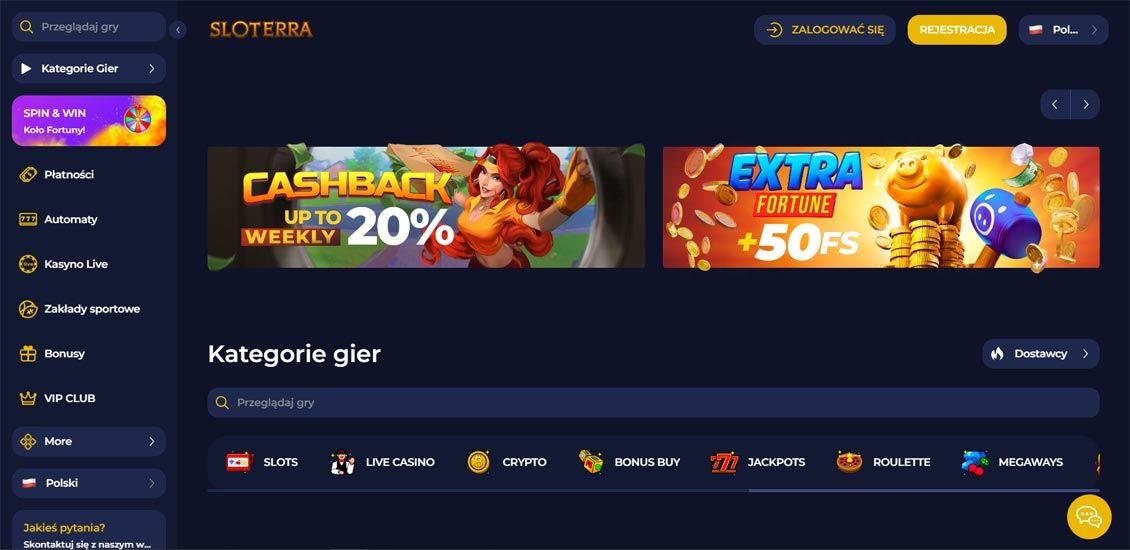 Sloterra - krok 1 procesu rejestracji