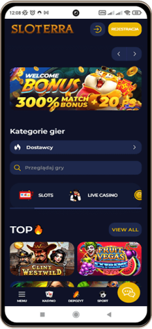 Kasyno Sloterra na kom&oacute;rkę