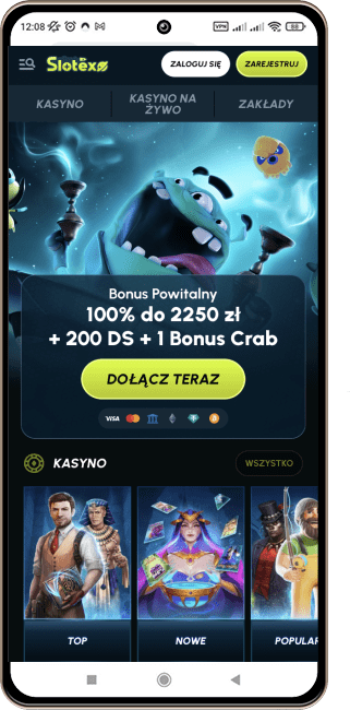 Slotexo kasyno na kom&oacute;rkę