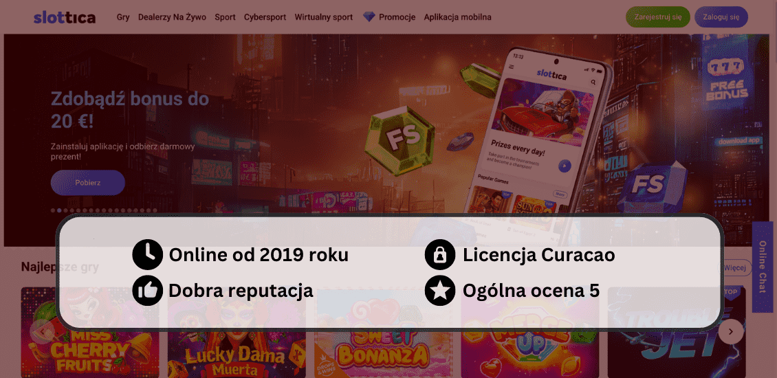 Gł&oacute;wne informacje o Slottica