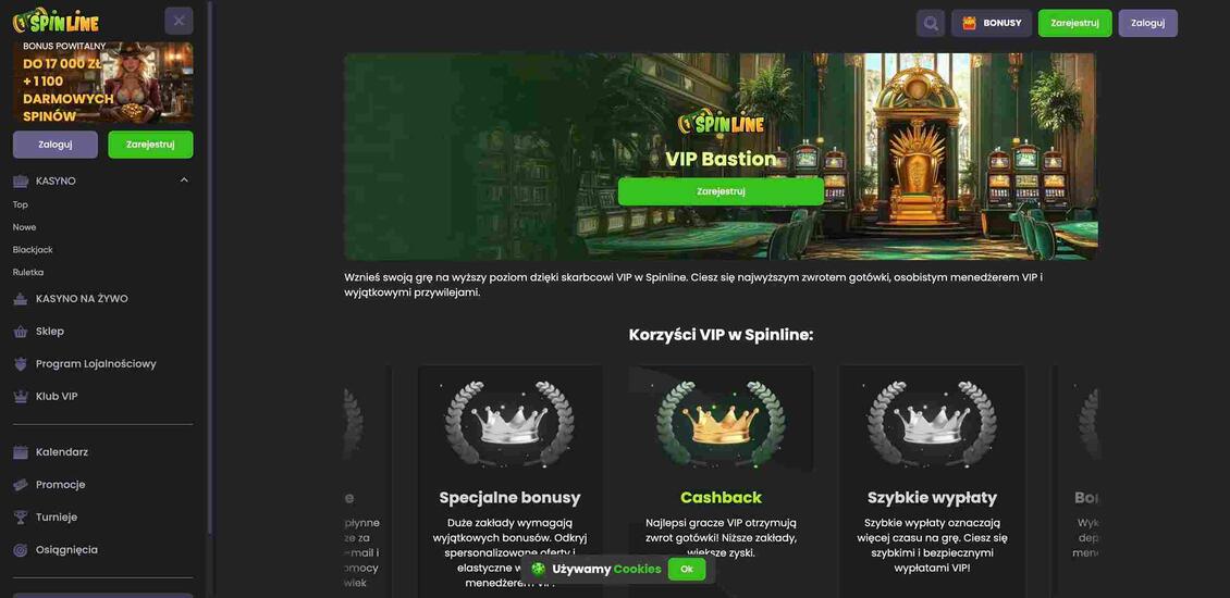 Program VIP w kasynie Spinline