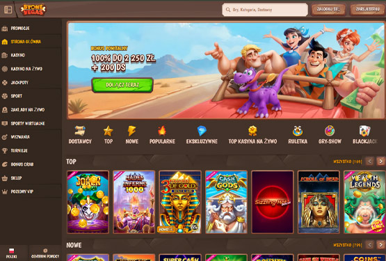 Strona gł&oacute;wna kasyna Stone Vegas