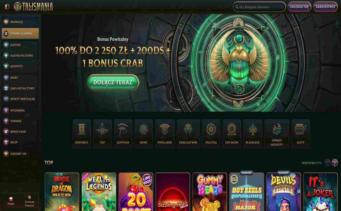 Strona gł&oacute;wna Talismania Kasyno