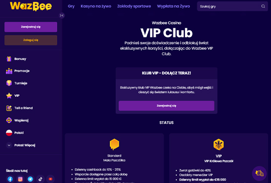 WazBee kasyno turniej