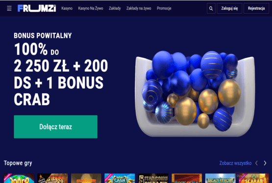 Strona gł&oacute;wna kasyna Frumzi