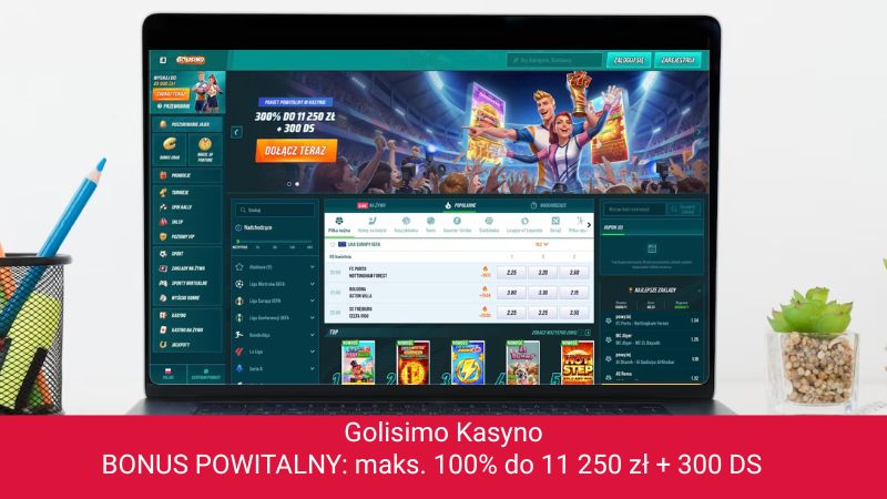 Golisimo Kasyno na ekranie komputera