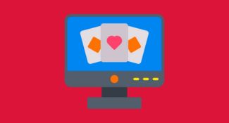 Trzy karty na ekranie komputera