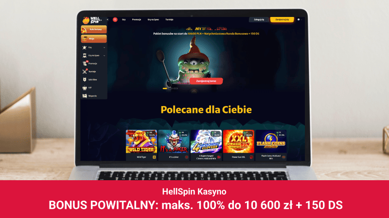 Kasyno Hellspin na ekranie komputera